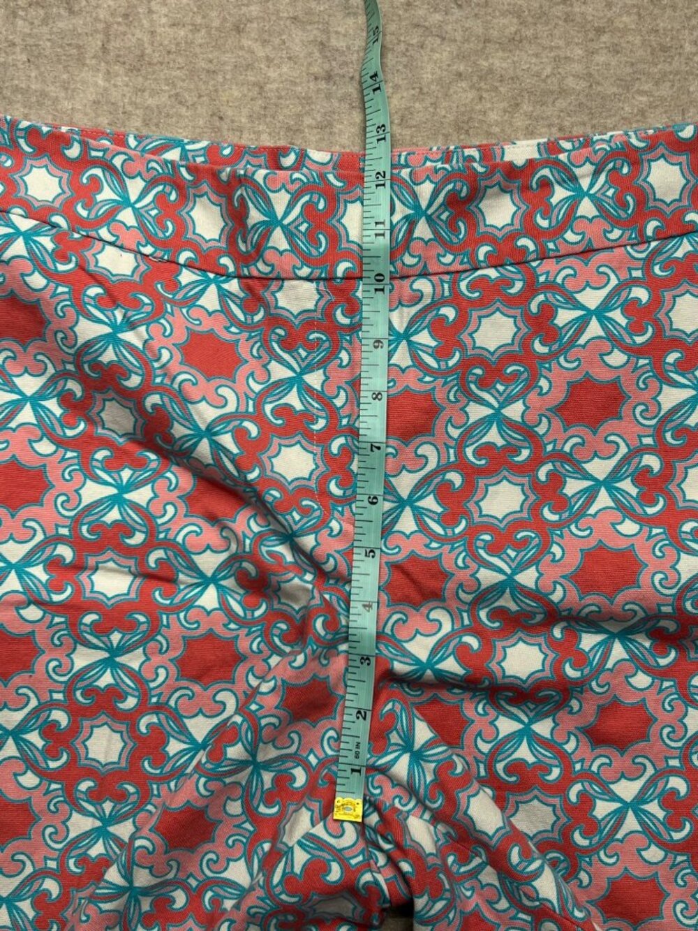 Talbots All Over Print High Rise Shorts Stretch Summer Preppy 16 Coastal Casual - Picture 7 of 8